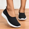 thumbnail image 6 of CAIXAI Wide Toe Box Shoes Women Adjustable Upper Womens Platform Sneakers Lightweight Closed Toe Slip on Walking Shoes Women Mesh Knitted Mary Jane Flats Hands-Free Sports Shoes, 6 of 7
