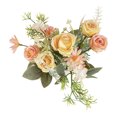 thumbnail image 1 of CSChome Artificial Flower Artificial Flower Bunch: Realistic Looking Non fading 5 Forks with 4 Rosebuds Perfect for Wedding Simulation Bouquets and Home Decor, 1 of 7