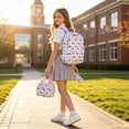 thumbnail image 6 of CUZIBR Large Capacity 3 Piece Backpack For Kids Cute Floral Bow Print School Backpack With Lunch Tote Bag Pencil Case Bookbag For Teen Girls Students Daily School Travel, 6 of 8