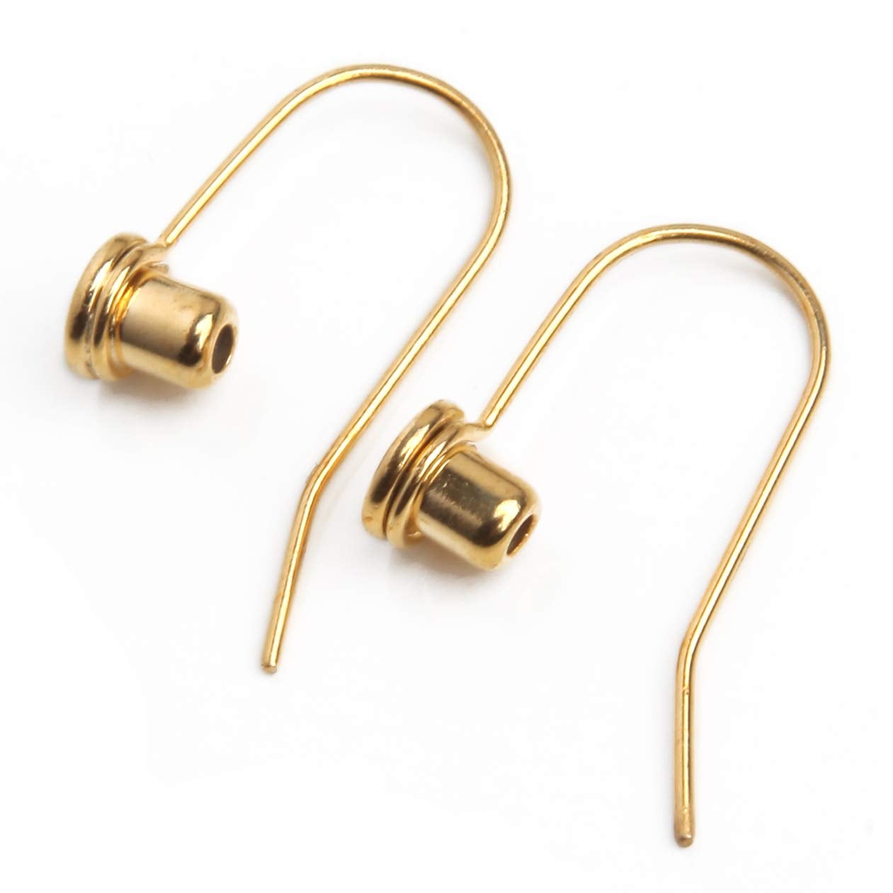 Earring Converters Gold Post to Wire Hook 1 Pair (00504G)