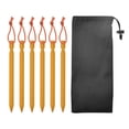 thumbnail image 1 of 6PCS Practical Triangular Tent Stakes Kit High-Quality Aluminum Alloy Lightweight Stakes with Storage Pouch for Tent Camping, 1 of 8