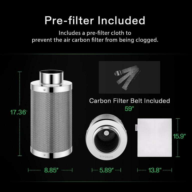 Carbon air filter 2024 for grow tent