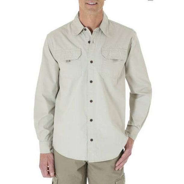 Wrangler Men's Long Sleeve Canvas Shirt Wrangler Men's Long Sleeve Canvas Shirt
