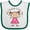 White and Green, variant on Inktastic My Nonna Loves Me Girls Baby Bib