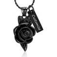 thumbnail image 3 of Eternal Rose Cremation Jewelry for Ashes Rose Flower Pendant Memorial Urn Necklace Stainless Steel Ashes Keepsake, 3 of 7