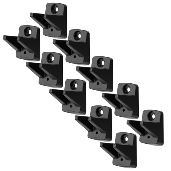 Suncast 12 Pack Compact Wall Mount Tool Organizer Hook Storage Hanger Rack, Black