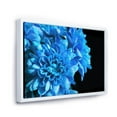 thumbnail image 2 of Designart Détail de fleurs bleues sur noir I ART MURAL À CADRE FLOTTÉ, 2 of 4