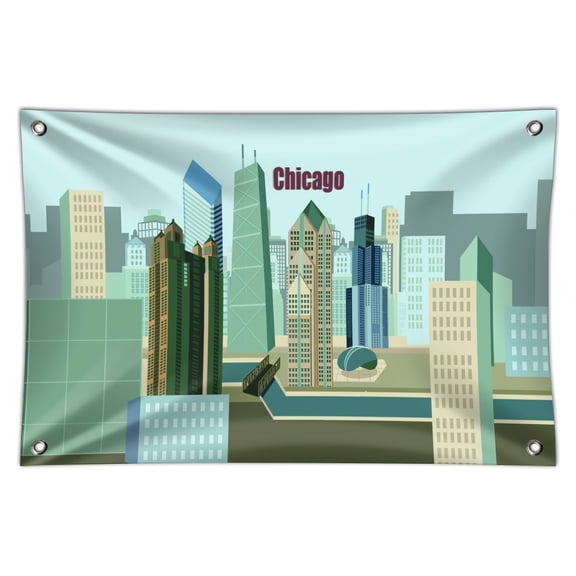 Chicago Hancock Building Willis Tower Cloud Gate Bean Home Business Office Sign