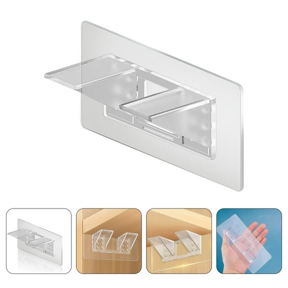 TEHAUX 12 Pcs Small Removable Shelf Bracket 15.00X7.00X5.00CM White
