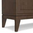 thumbnail image 3 of Simpli Home Harper 30 inch Wide Solid Hardwood Mid-Century Modern Low Storage Cabinet in Walnut Brown, 3 of 5