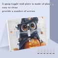 thumbnail image 4 of Dailycode Light Switch Plate Covers 3 Gang Wall Plate Plastics Outlet Covers for Kitchen Home Office Decor Cartoon Owl Witch and Pumpkins, 4 of 8