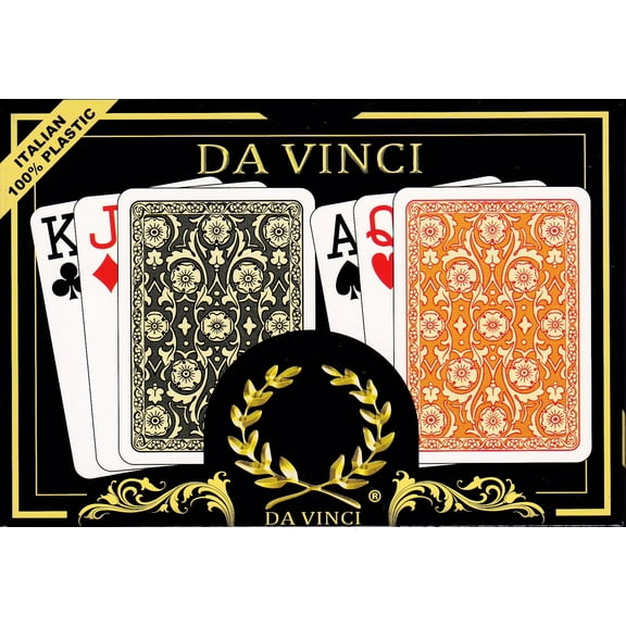 DA VINCI Venezia 100% Plastic Playing Cards - Poker Size Jumbo/Large Index