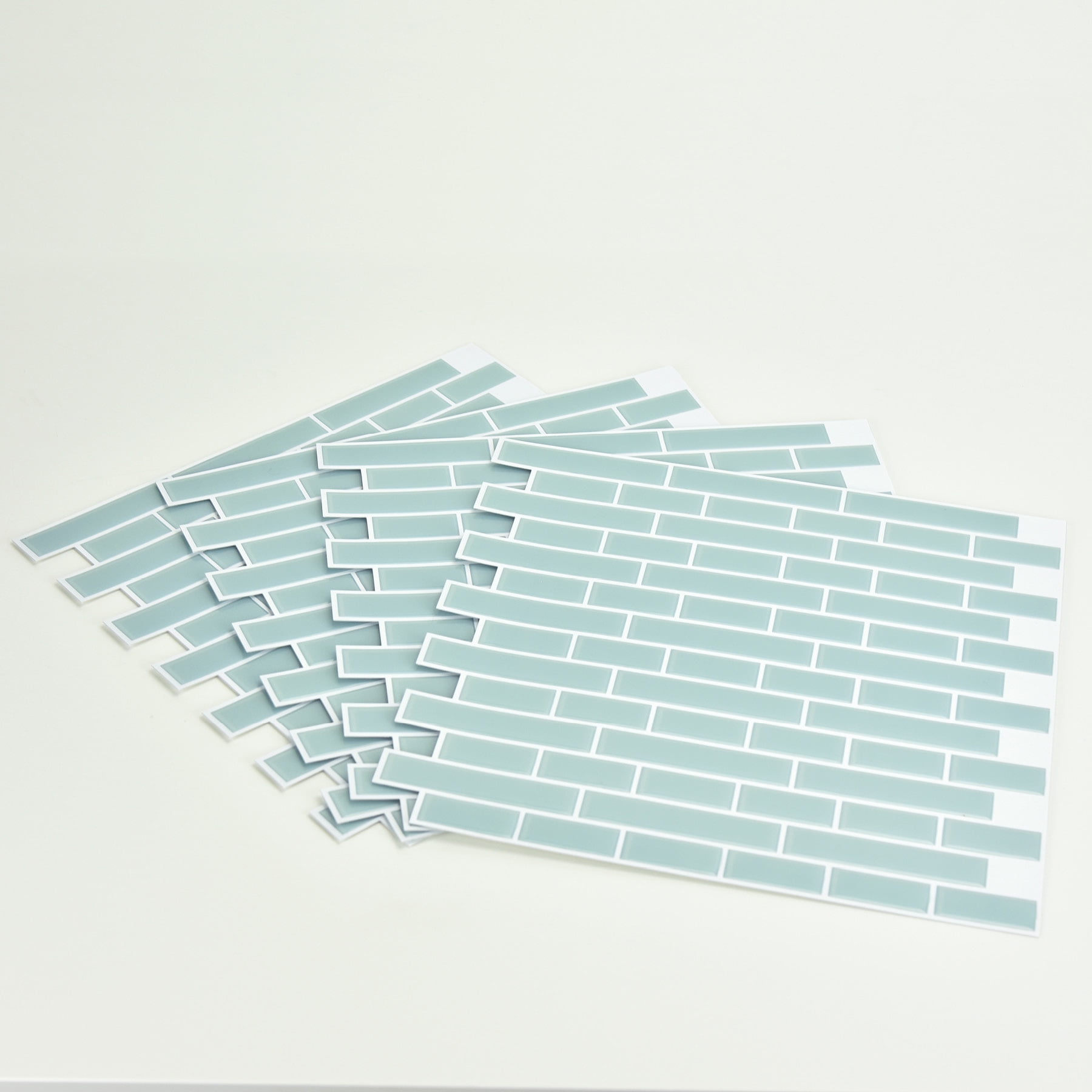 InHome 10.5 in. x 10.5 in Self-adhesive Blue Geometric Wall Decal (4-Pack)