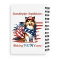 thumbnail image 2 of Republican Shetland Sheepdog Making Woof Count Election 2024 Spiral Bound Journal Sheltie Dog Lover Gifts 5x7in Spiral Notebook - 01002, 2 of 5