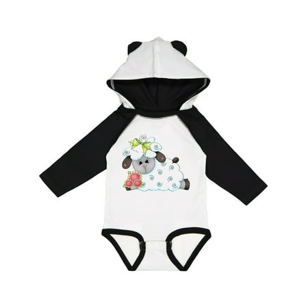 

Inktastic Little Bow Sheep Gift Baby Boy Long Sleeve Bodysuit