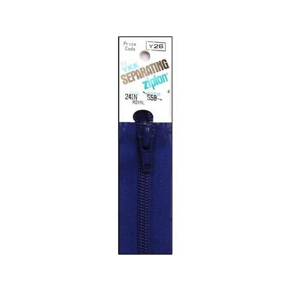 YKK Ziplon Separating Zipper 24" Royal