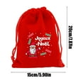 thumbnail image 2 of Nkmbld Christmas Bags for Gifts, Christmas Flannel Bag Christmas Apples Candy Packaging Bag Drawstring Gift Bag for Wrapping Xmas Party Favors, 2 of 8