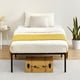 thumbnail image 5 of Durable metal platform marco de cama tamaño individual size: 14 pulgada negra, ample almacenamiento, steel slat support, no box spring, heavy-duty construction, 5 of 7
