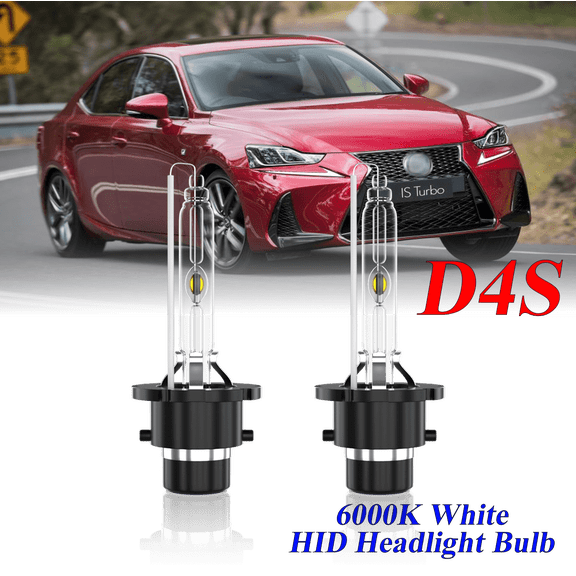 For Lexus IS200T Lexus IS300 2016 2017 D4S HID Headlight High/Low Beam 6000K Crystal White Xenon Bulbs Set 2