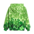 thumbnail image 3 of Pullover Hoodie for Boys Girls Shamrock Clover Print Long Sleeve Pocket Sweatshirt Kids Daily Playwear St Patricks Day Outfits for Teen, 3 of 5