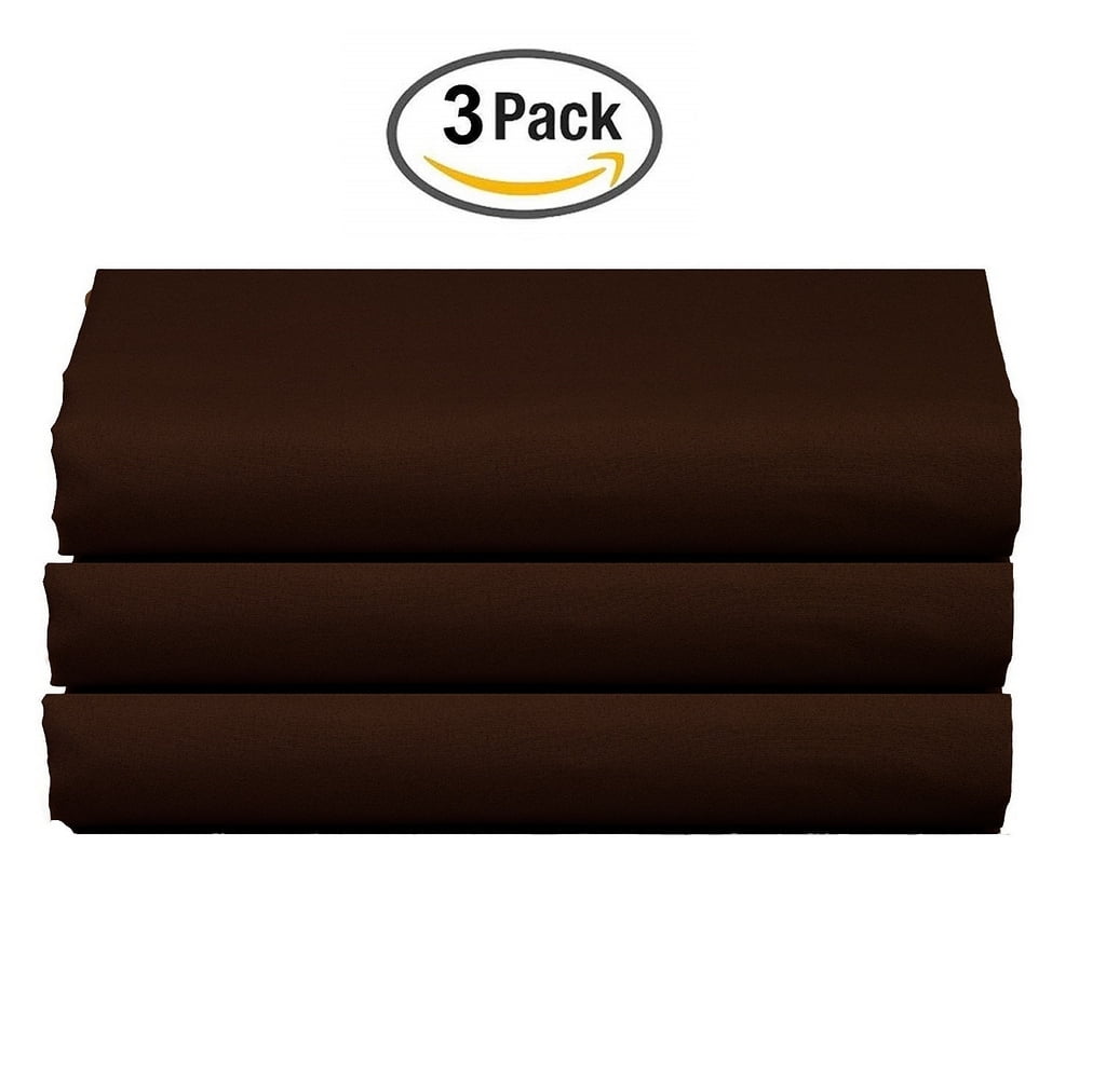 The Great American Store 600 Thread Count 100 Cotton Solid Flat Sheet (Pack of 3, Cal King
