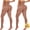 2 Pack Apricot, variant on Light Compression Pantyhose 8-15mmHg Graduated Support Tights, Semi-Opaque Footless