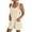 Apricot White, variant on Women's Adjustable Strap Knot Front Romper Short Jumpsuit Overalls with Pocket