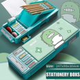 thumbnail image 1 of Estuche multifunción para lápices, caja organizadora de papelería, bonito patrón, útiles escolares, 1 of 1