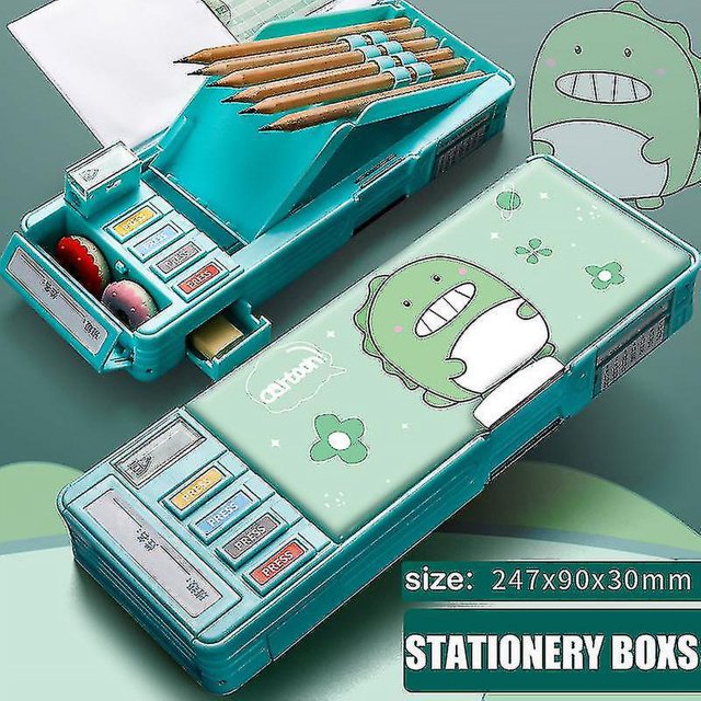 Estuche multifunción para lápices, caja organizadora de papelería, bonito patrón, útiles escolares