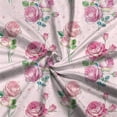 thumbnail image 6 of CLOOCL Women Blouse Pink Rose Printed Plus Size Shirts Mid Sleeve Summer Clothing, 6 of 6