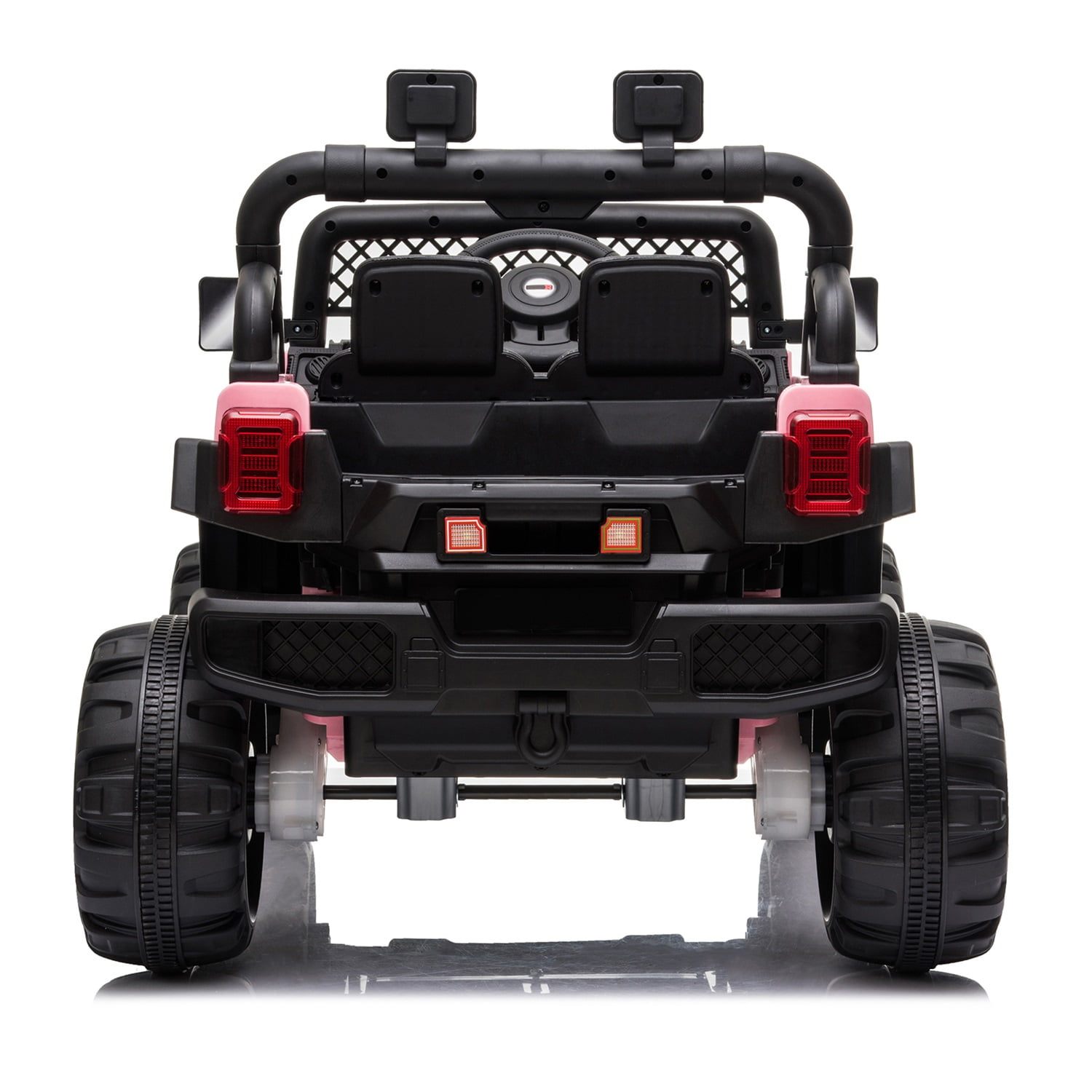 CIPACHO 12V Kids Ride On Truck Car with Parent Remote Control, Spring Suspension, LED Lights, AUX Port, Kids Electric Vehicle Toy, Pink
