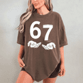 thumbnail image 2 of Funny Six Seven 6 7 Meme Gen Alpha Slang 6 7 Hands Comfort Color Shirt, 2 of 5