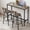 Grey, variant on 3 Pcs Bar Dining Table Set, Minimalist Style Bar Table With 2 Bar Stools PU Soft seat with Backrest Footrest for Dining Room, Kitchen, Rustic Brown,43.31"L x 15.75"W x 35.43"H