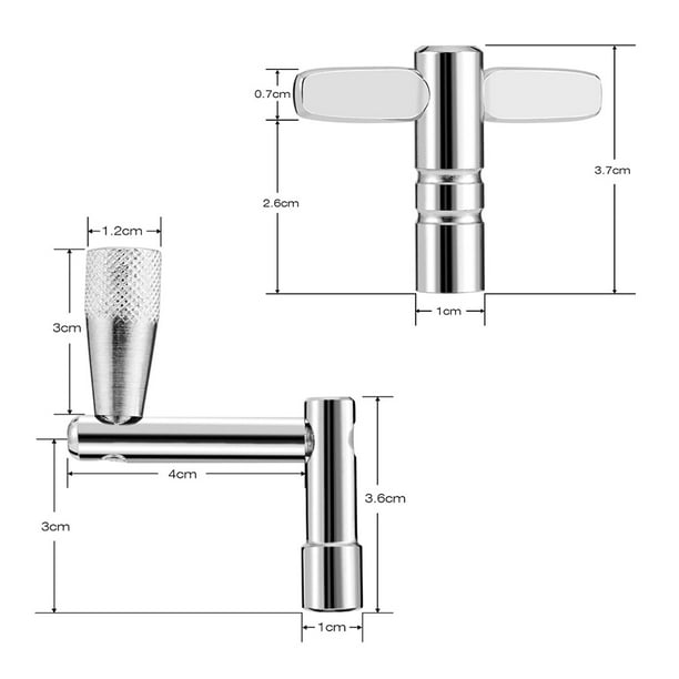 INHEING 4 Pack Dru Keys,Dru Tuning Key Continuous Otion Speed Key,T
