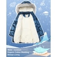 thumbnail image 5 of SOLOCOTE Girls Winter Coats Hooded Sherpa Lined Lightweight Jacket Thick Warm Puffy Waterproof Windproof Cotton Shiny Jackets, 5 of 8