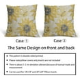 thumbnail image 3 of Dark Light Yellow Pillow Covers 20x20 Set of 2 Retro Sunflower Flowers Print Decorative Throw Pillows Outdoor Modern Art Floral Pillowcase Square Linen Cushion Case for Home Sofa Couch Bed, 3 of 6