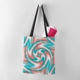 thumbnail image 3 of CafePress - Coral Teal Swirl - Polyester Tote Bag 16"x16", 3 of 5