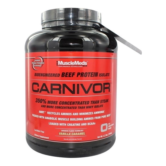 Proteína de Carne Aislada CARNIVOR Vainilla Caramel 4,2 LBS Musclemeds