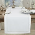 thumbnail image 3 of Saro Lifestyle Detailed Edge Embroidery Table Runner, 3 of 3