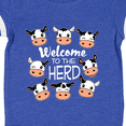 thumbnail image 4 of Inktastic Welcome to the Herd with Cute Black and White Holstein Cows Boys or Girls Baby Bodysuit, 4 of 5
