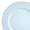 A6. Chateau in Blue, variant on 50 Plates Pack (25 Guests)-Extra Heavyweight Vintage Wedding Disposable/Reusable Plastic Plates -25 x 11'' Dinner 25 x 8.25'' Salad/dessert (Chateau Collection Ivory)