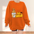 thumbnail image 1 of 2023 Chandail en Molleton de Mode pour Femmes 50 % de Rabais Liquidation Mode Automne Hiver Halloween Nain Citrouille Imprimé Décontracté Sport Col Rond Survêtements Manches Longues, 1 of 1