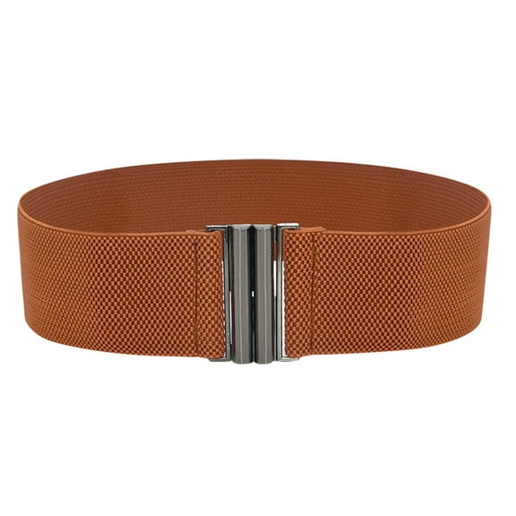 Baberdicy Belts for Women Buckle Stretch Dress Belt Lady Elastic Waist Wide Belts Women Wide Fashion Belt Khaki