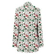 thumbnail image 5 of Lenago Women's Christmas Cardigan Santa Claus Print Cardigan Long Sleeve Cardigan Sweater Coat, 5 of 6
