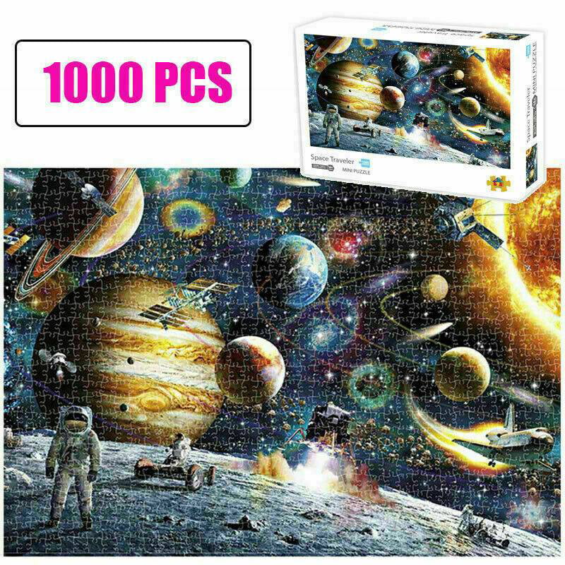 1000 Piece Jigsaw Puzzle Kids Adult Planets in Space Jigsaw Puzzle Fun Toys 
