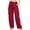 Red, variant on Danhjin Linen Cargo Pants For Women Spring Summer Casual Elastic Waisted Drawstring Loose Straight Leg Comfy Pants Stretch Pants With Pockets