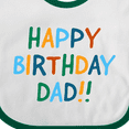 thumbnail image 4 of Inktastic Happy Birthday Dad Boys or Girls Baby Bib, 4 of 4