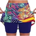 thumbnail image 2 of Gamivast 4Th Of July Skort for Women High Waisted Athletic Skirt with Shorts Tummy Control Flag Graphic Tennis Golf Skirt Stretchy Workout Running Skort with Inner Shorts, 2 of 6