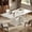 White, variant on WARAYZ Extendable Dining Table 47.2"–63" Rectangle Kitchen Table with Storage Cabinet & Wine Rack, Marble Finish, Seats 4–8, White