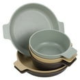 thumbnail image 3 of 1 juego de vajilla de plástico, platos para la cena, plato de postre, tazones para cereales, platos de plástico irrompibles para acampar al aire libre para la cocina, 3 of 7